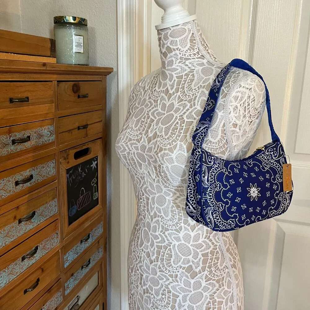 Classic Bandana Paisley Print SM Shoulder Handbag - NWT - 4 Colors Avail.